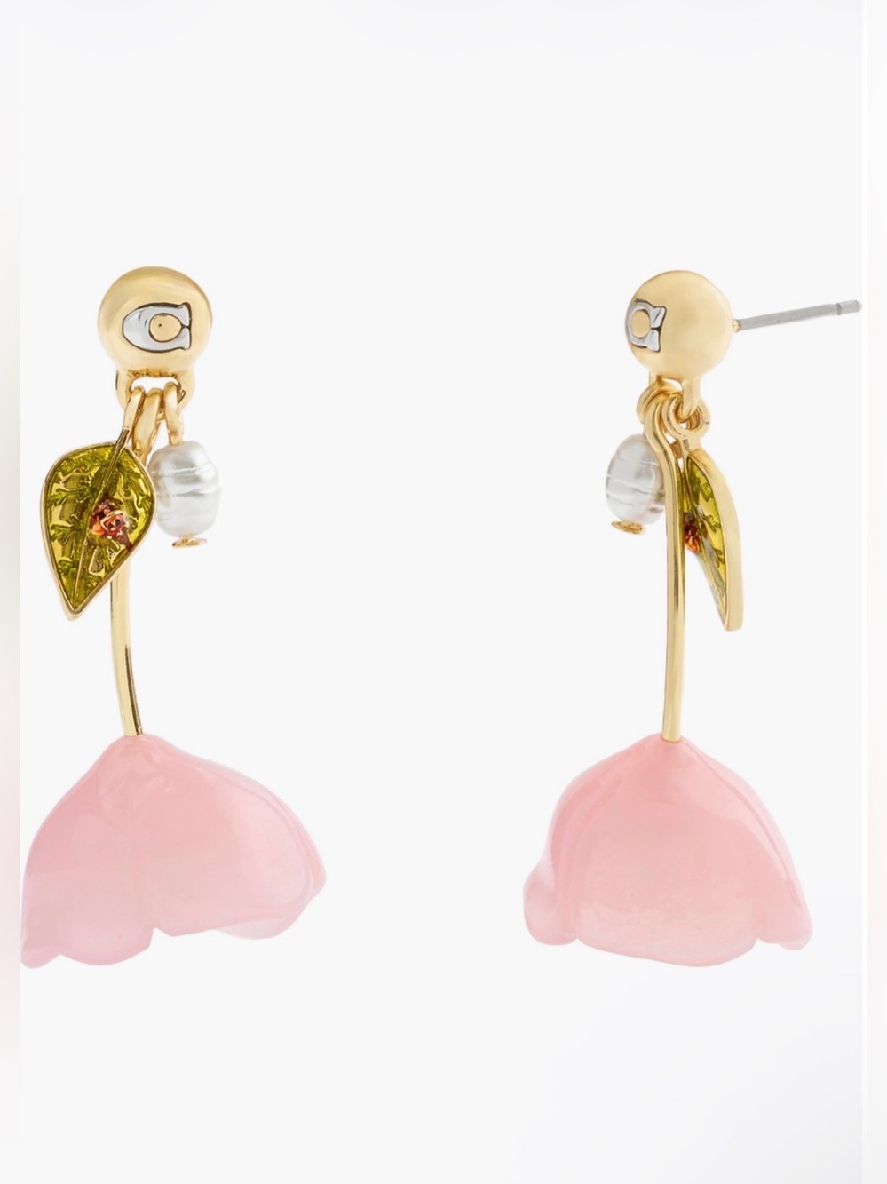 COACH
Floral Drop Earrings. New